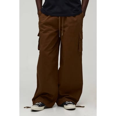 Parachute Fit Elasticated Cargo Trousers | Tobacco | Size XS