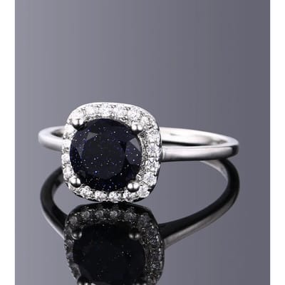 Bague tendance en améthyste violette 8 mm Anneau en cuivre scintillant Bijoux de luxe de haute qualité Bagues de mariage et de fiançailles pour femmes 10 gray