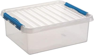 Opbergbox - Opbergdoos Bak - Huishoudelijk Gebruik - Levensmiddelen Geschikt - 25 Liter - Transparant