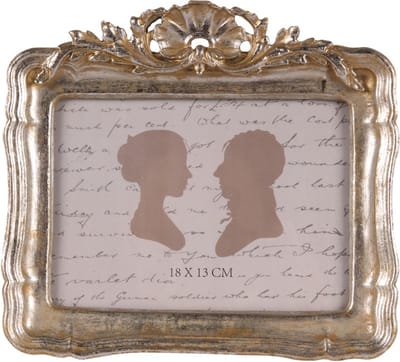 Baroque - Fotolijst - Fotolijst 18x30 cm - Zilver - Resin - Liggend - 21x19x1 - Polyresin