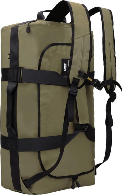 Sporttas Heren - Reistas Duffle - Reizen Gym - Waterbestendig Materiaal - 60 Liter - Groen