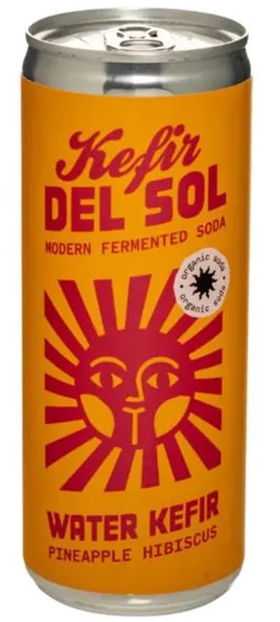 Kefir Del Sol Pineapple Hibiscus Blik - 12x 25 cl