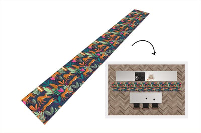 Keukenloper - Keukenmat - Patroon - Cheetah - Jungle - 400x50 cm - Keuken vloerkleed