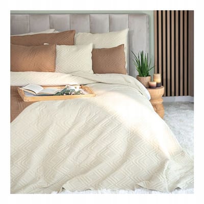 Avila Decoratieve Bedsprei 220x240 cm Beige - Stijlvol en Comfortabel