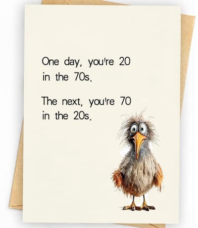 Dailygoods- Verjaardagskaart 70 Jaar - Grappige Kaart - Cadeau voor Vrienden - Inclusief Envelop - Hoogwaardig Papier - 15 cm x 10 cm - Verjaardagswenskaart