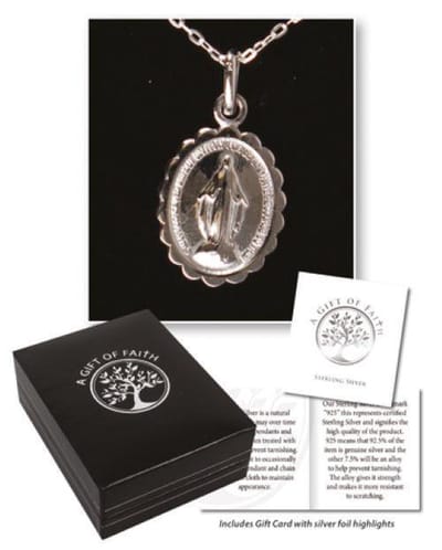 Ketting zilver met hanger Maria zilver (69148)