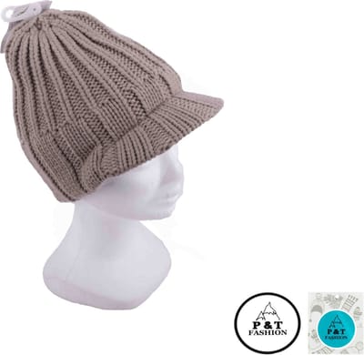 P&T Muts met klep - Donker Beige - 55-57