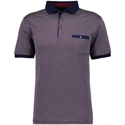 Ragman Jacquard Polo Mercerized Cotton Fine Structure Mulberry / male