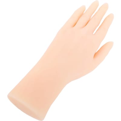 Siliconen Handmodel Zacht Flexibel Mannequin Hand Vrouwelijk voor Nagelkunst Filmrek Display Links beige