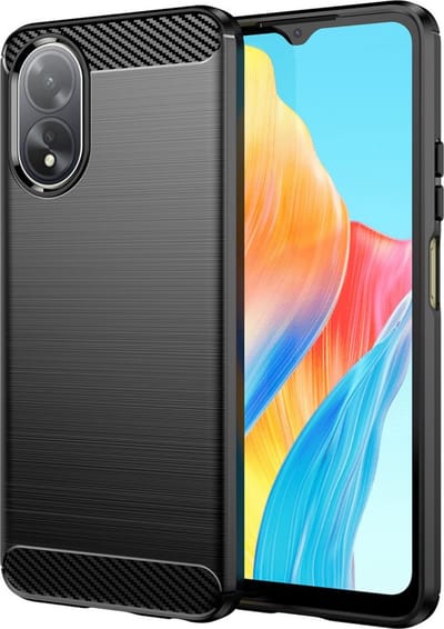 Coverup Hoesje - Geschikt voor OPPO A38 Hoesje - Coverup Armor Brushed TPU Back Cover - Zwart
