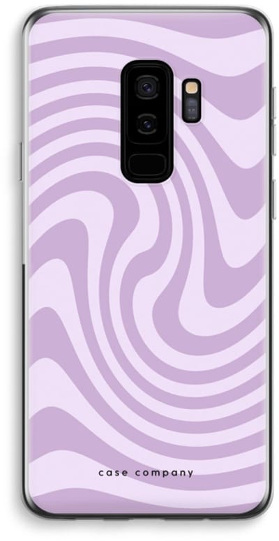 Case Company® - Hoesje geschikt voor Samsung Galaxy S9 Plus hoesje - Swirl Paars - Soft Cover Telefoonhoesje - Bescherming aan alle Kanten en Schermrand