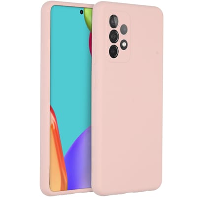 Accezz Hoesje - Geschikt voor Samsung Galaxy A52 (4G) / A52s / A52 (5G) - Liquid Silicone Backcover - Roze