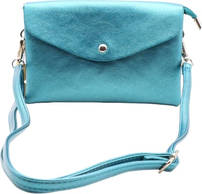Flora & Co - trendy clutch - crossbody handtas - eend blauw