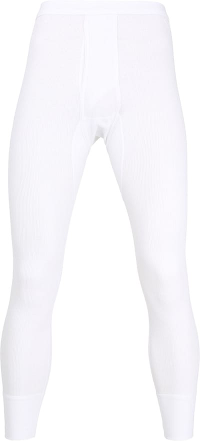 Gotzburg heren lange onderbroek (1-pack) - longjohn Doppelripp met gulp - wit