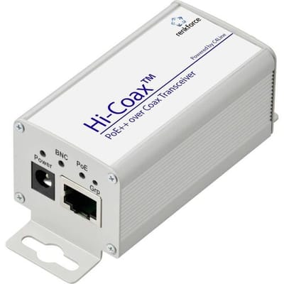 Renkforce RF-6861944 PoE++ over Coax Transceiver Coax Reikwijdte (max.): 300 m 1 stuk(s) 100 MBit/s Met PoE-functie