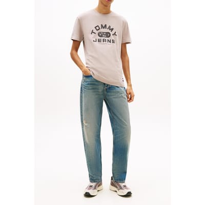 Tommy Hilfiger Regular Gym Ss Tee Limestone Dust Größe: S | Basic T-Shirts Outlet | Herren | Grün