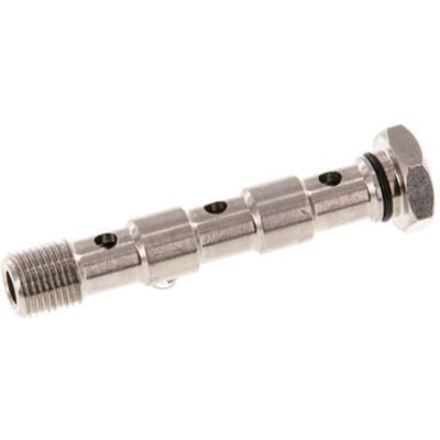 Banjobout 3-weg Vernikkeld Messing G1/8'' Buitendraad NBR