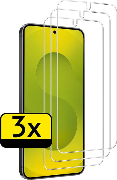Screenprotector - Geschikt voor Samsung Galaxy S25 - 3 Stuks - Extra Sterk - Beschermglas - Gehard Glas - Tempered Glass - Screen Protector