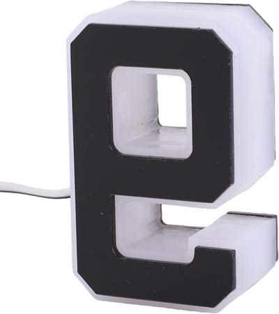 Verlicht Huisnummer - Adresbord LED - Entree Verfraaien - Waterdicht Acryl - 12 x 2 cm - Zwart