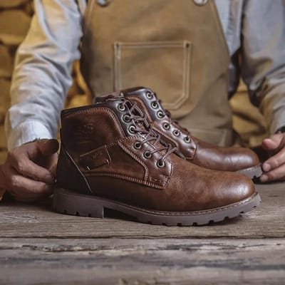 Italië Handgemaakte Heren Laarzen Herfst Winter Heren Laarzen Outdoor Vintage Bruine Laarzen Enkel Werk Laarzen Nieuwe Rundvlees Pees Onderkant Bottines 39 brown