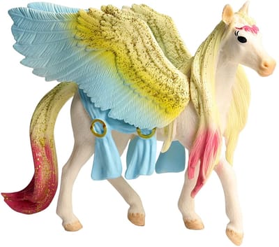 Store_7 - Mythische Pegasus-ornamenten - Verjaardagstaart Decoratie - Staand Hars Standbeeld - Regenboog Hengst - Wooninrichting - Geschikt voor ve...