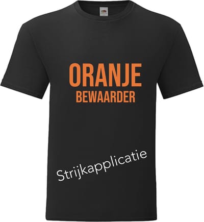Strijkapplicatie Voetbal - Oranje bewaarder - ORANJE - Nederlands elftal voetbal