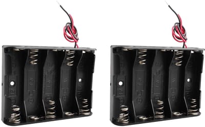 Allecto - Batterijhouder - 2x AA - Veilig en Duurzaam - Geschikt voor 5 x 1.5V Batterijen - Handig voor Elektronische Toepassingen - Eenvoudig te