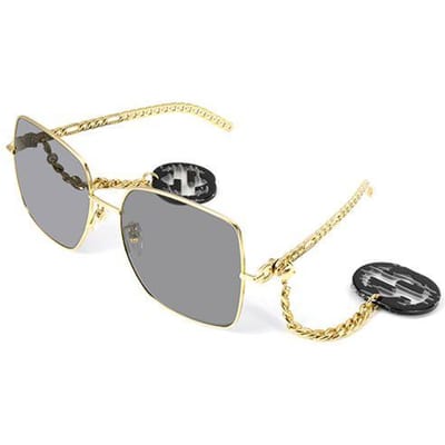 Gucci Gepersonaliseerde Elegante Zwarte Hanger Ronde Zonnebril Dames zonnebril GG0724S-001 Dust Bag+Eyeglass Case (Random Color)