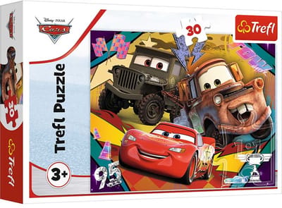 Trefl puzzel - Disney Cars 3 - 30 stukjes - kleurrijke legpuzzel.
