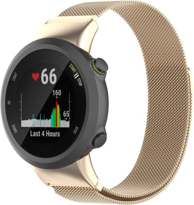 Milanees bandje - geschikt voor Garmin Forerunner 45 / 45S - champagne