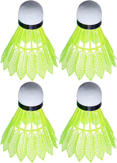 Badminton Ballen - Lichtgevende Shuttle - Buiten Spelen - Hoge Zichtbaarheid - 4 Stuks - Wit