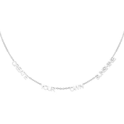 Create your own sunshine ketting - Zilver - Kettinkje van roestvrij staal - Zilveren sieraden voor dames - RVS - Stainless steel - Nikkelvrij - Roestvrij stalen