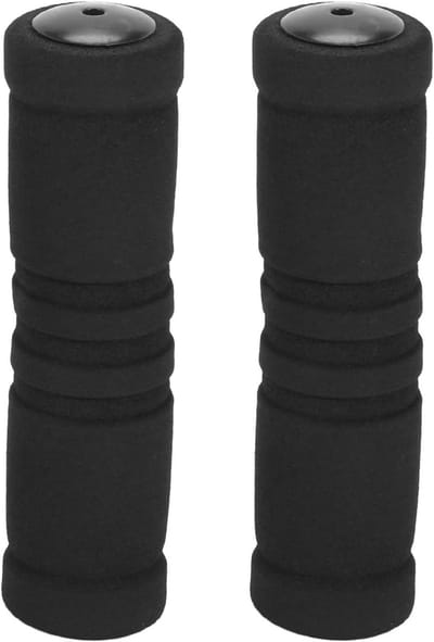 Fiets Handvat Grips - Stuurhoezen Spons - Comfortabel Fietsen - Trillingen Absorberend - Standaard Maat - Zwart