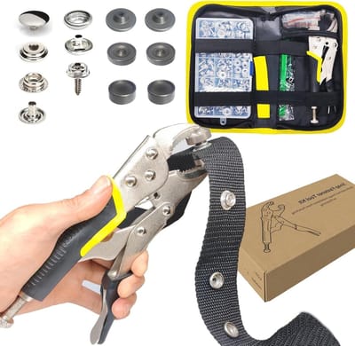 Drukknop Kit - Reparatieset Sluitingen - Stoffen Bevestigen - Roestvrij Staal - 60 Sets - Geel