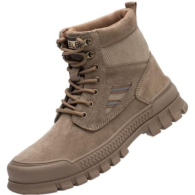 Chaussures de sécurité montantes pour hommes, résistantes à l'usure, aux chocs et aux hautes températures 41 brown