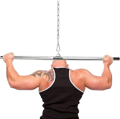 Kabelbevestiging Gym - Rechte Balk - Thuis Fitness - Massief Staal - 120cm Lengte - Chroom