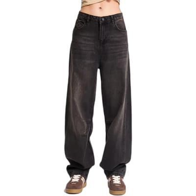 It's Basic - Baggy Mid Rise Jeans - Stone