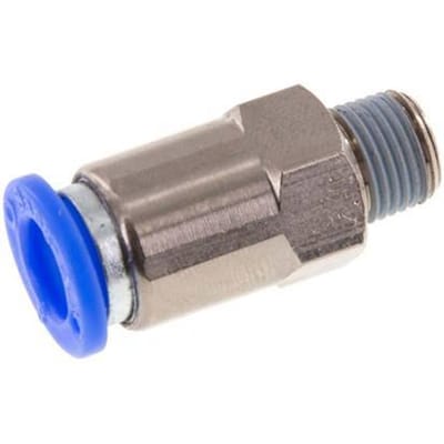 8mm & R1/8'' Regeling-In Vernikkeld Messing/PBT Terugslagklep Insteekkoppeling Buitendraad 0.2-10 bar