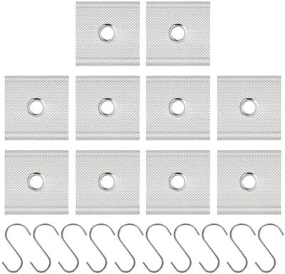 Dailygoods- Luifelhaken 10 Stuks - RV Beschermhaken - S Haken - Roestvrij Staal - PVC Gecoate Stof - Duurzaam en Corrosiebestendig - Haakset