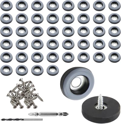 48 ronde meubelglijders Ø19 mm met 48 roestvrijstalen schroeven en 2 meubeltips voor bescherming en stabiliteit