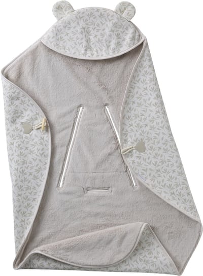 Vertbaudet Plaid - capuchon - molton - pluche voering - baby