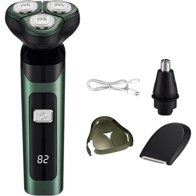 Mannen Elektrisch Scheerapparaat Baard Scheermachine Oplaadbaar Draadloos Scheerapparaat Waterdicht Gezichtshaar Trimmer voor Vriend Vaders Cadeau