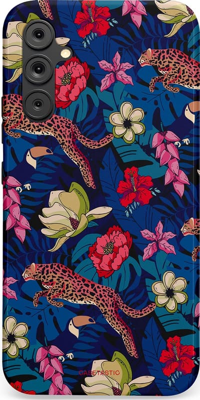 Casetastic Hoesje Geschikt voor Samsung A34 (5G) - Stijlvolle Beschermende Duo-layer Case - Jungle parade