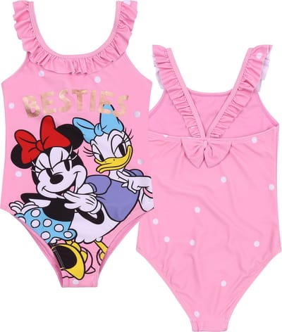 Disney Minnie Mouse - Meisjesbadpak, Roze, Stippen