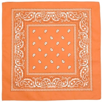 Fako Fashion - Bandana Heavy Duty - HQ - Hoofddoek - Mondbescherming - Zakdoek - Paisley - Oranje