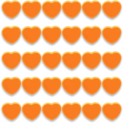 Decoratieve Magneten Set van 30 Stuks - Ronde Magneten voor Whiteboard en Koelkast in Oranje