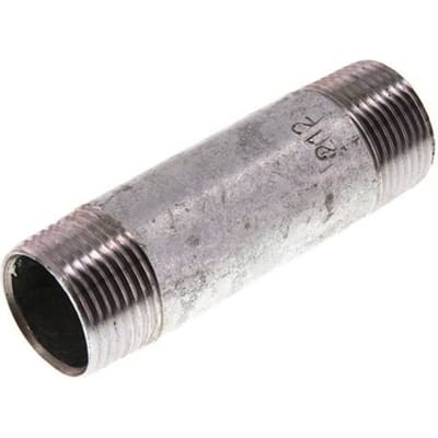 R 1'' Verzinkt Stalen Dubbele Pijpnippel 50 Bar DIN 2982 - 100mm [2 Stuks]