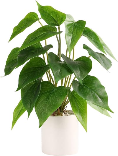 Dailygoods- Nepplant 30 cm hoog - Kunstplant in keramische pot - Faux plant voor binnen - Groene bladplant - Duurzaam en levensecht - Perfect voor decoratie