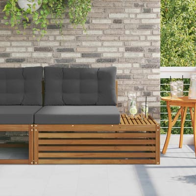 vidaXL - Buitenhoekbank - Naturel - 115 - x - 83 - x - 73 - cm - Massief - Acacia - Hout