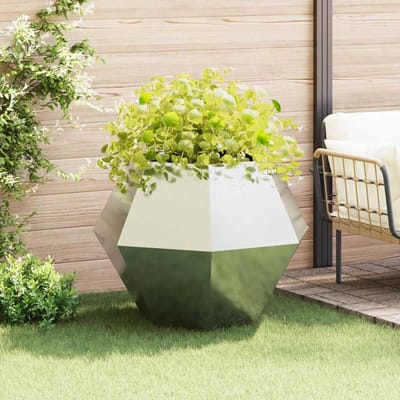 vidaXL Plantenbak zilver 100 x 100 x 80 cm Gegalvaniseerd staal